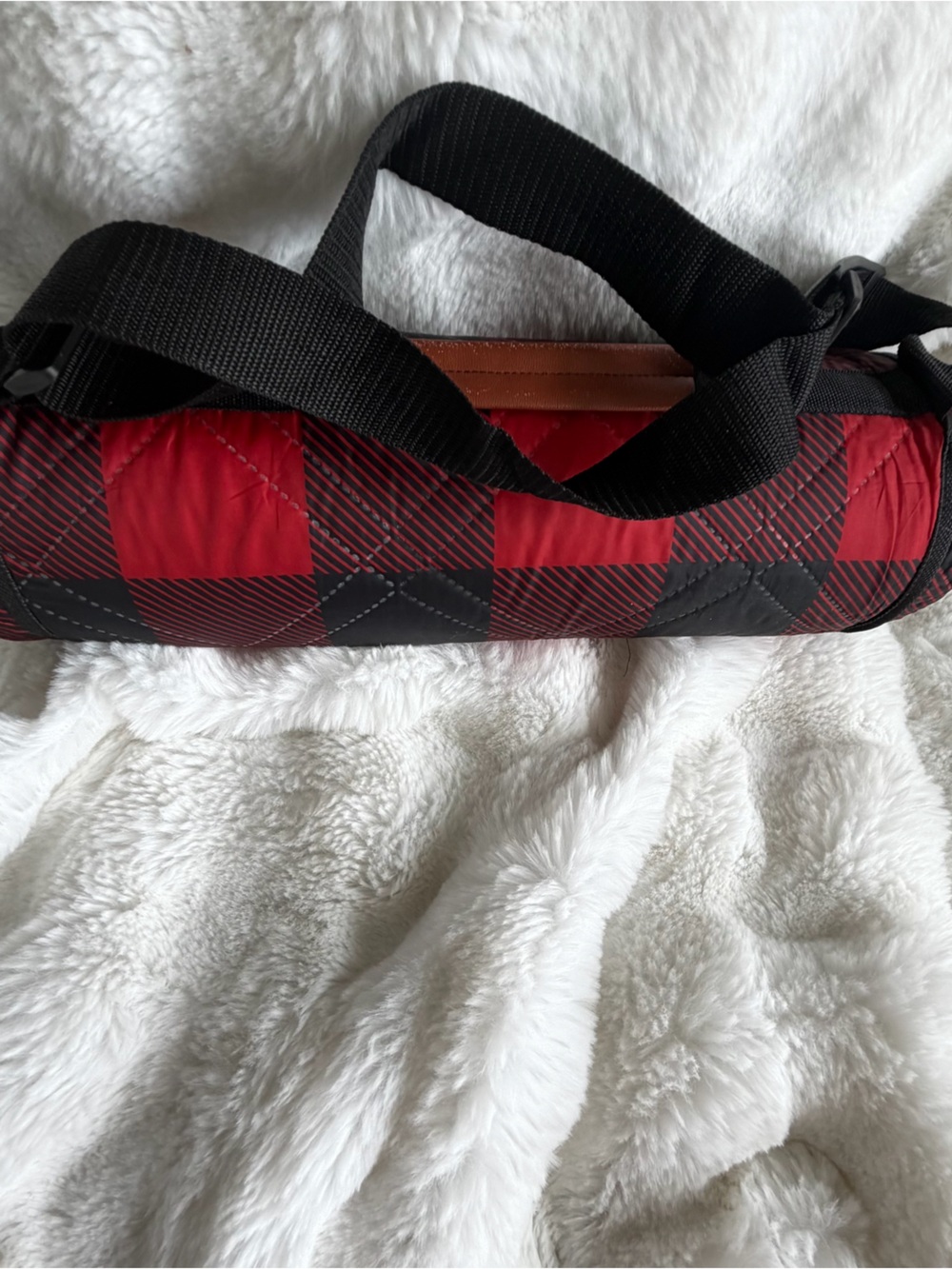 Ozark Trail Red and Black Buffalo Plaid Quilted Picnic Blanket